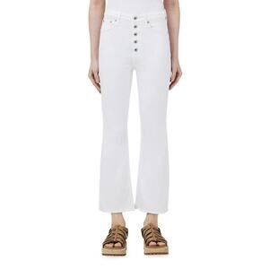 Rag & Bone Casey High Rise Ankle Flare Jeans in Optic White 31